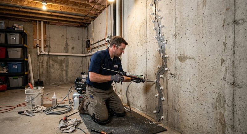Basement Crack Repair in Fayette County, GA