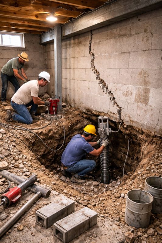 Foundation Structural Repair in Senoia, GA