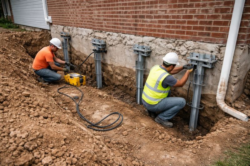Helical Piers Installation in Fayette County, GA