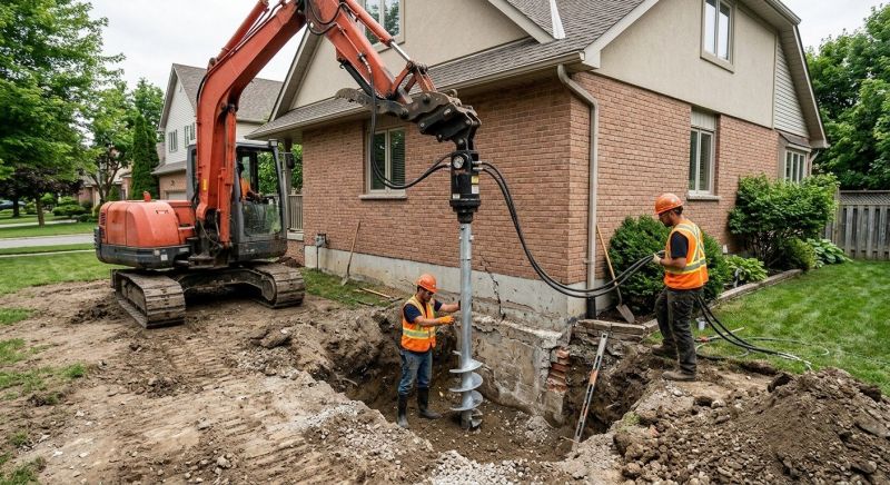 Helical Pile Installation in Fayette County, GA